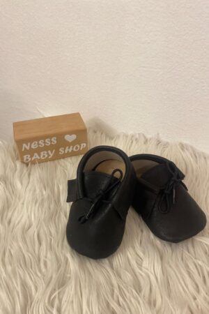 Siyah Nubuk Makosen Bebek Ayakkabı