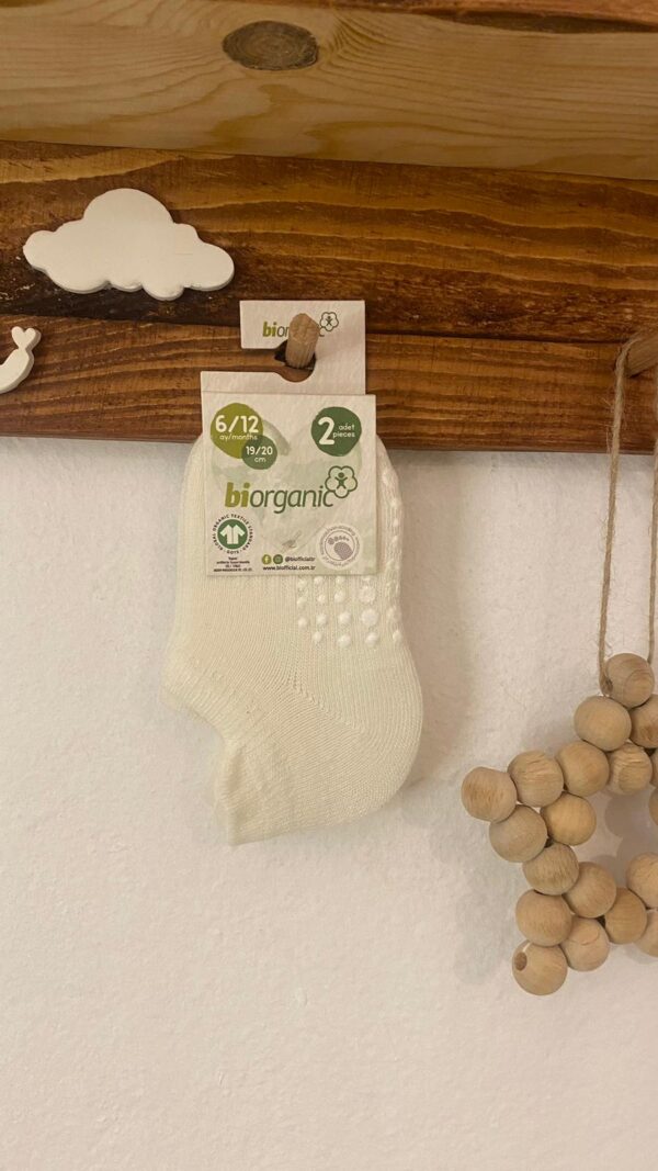 Biorganic 2'li Unisex Sneakers Beyaz Kaymaz Çorap - Image 7