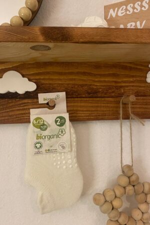 Biorganic 2'li Unisex Sneakers Beyaz Kaymaz Çorap