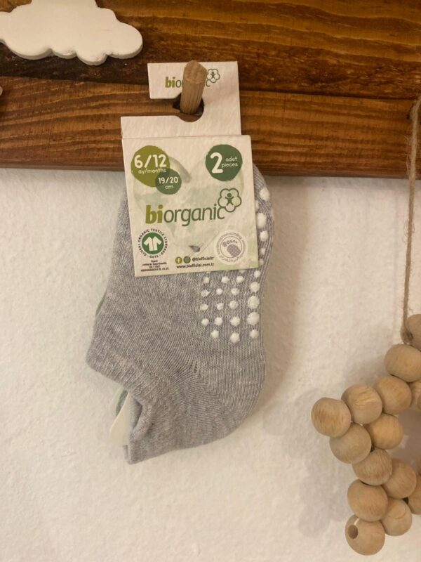 Biorganic 2'li Unisex Sneakers Yeşil Kaymaz Çorap - Image 8