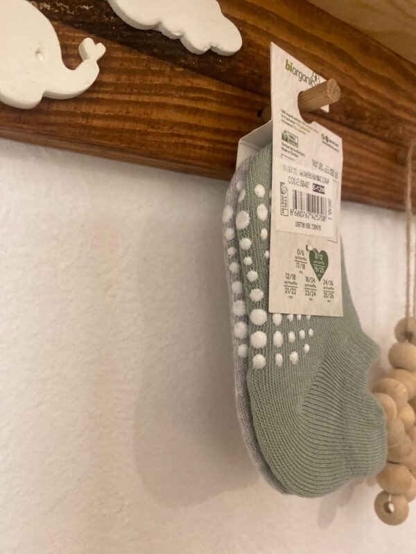Biorganic 2'li Unisex Sneakers Yeşil Kaymaz Çorap - Image 3