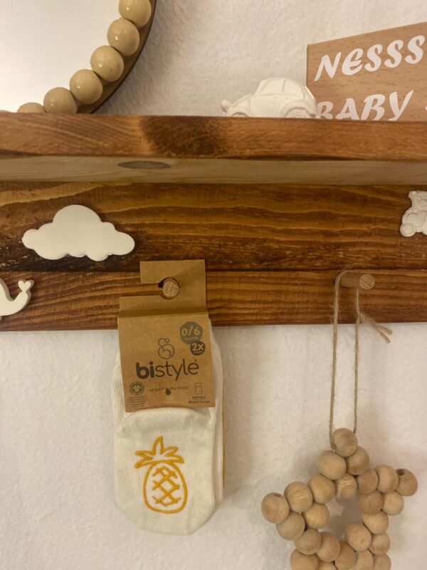 Bistyle Organic 2'li Meyveli Kaymaz Çorap