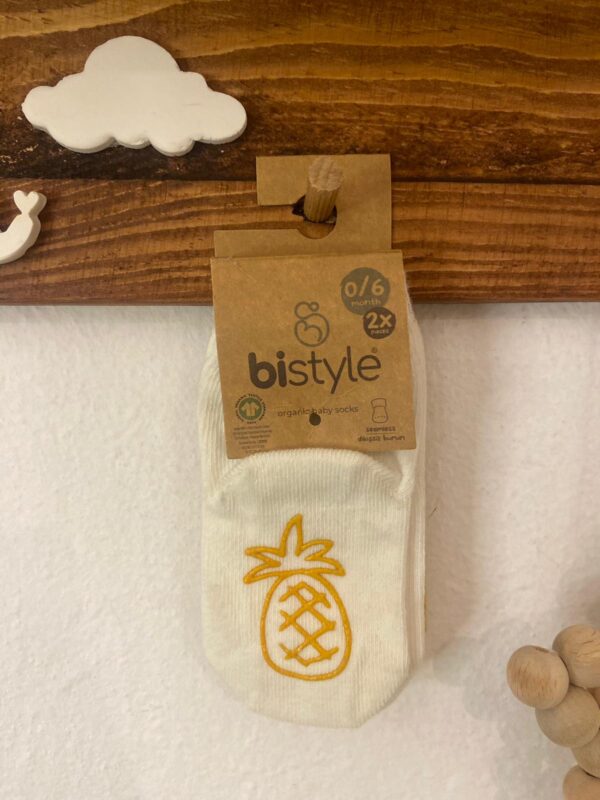 Bistyle Organic 2'li Meyveli Kaymaz Çorap - Image 2