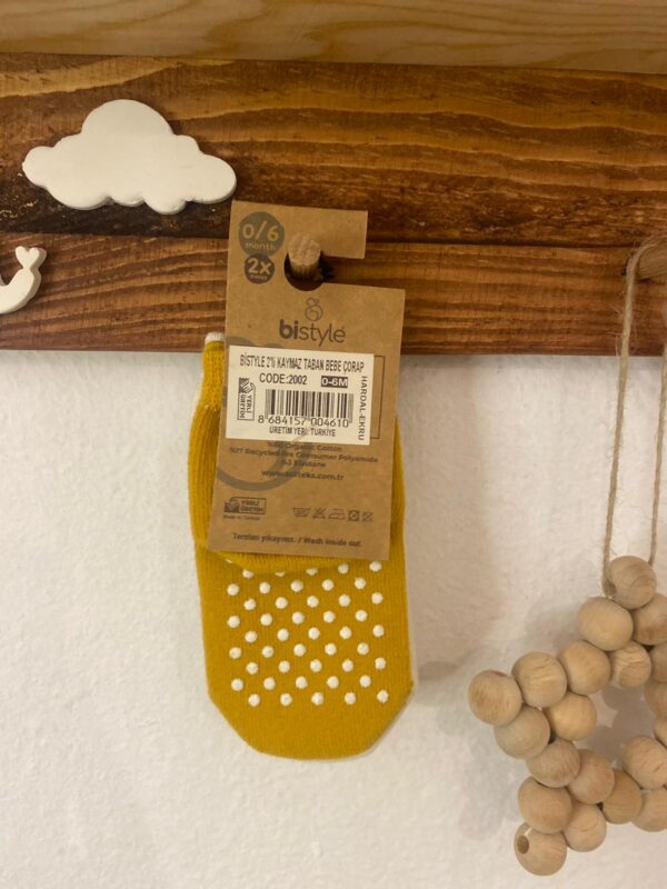Bistyle Organic 2'li Meyveli Kaymaz Çorap - Image 3