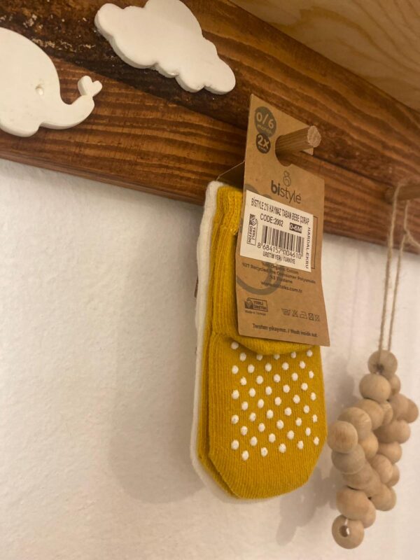 Bistyle Organic 2'li Meyveli Kaymaz Çorap - Image 4