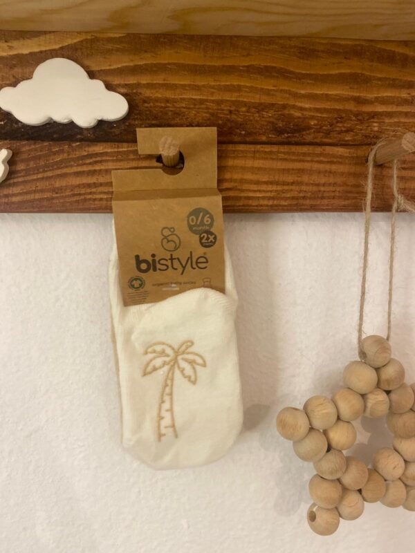 Bistyle Organic 2'li Palmiyeli Kaymaz Çorap - Image 2