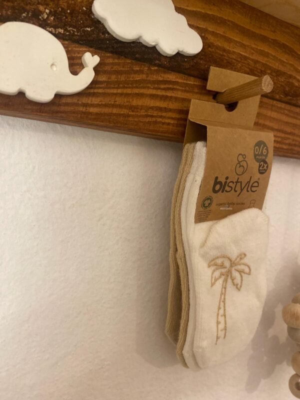 Bistyle Organic 2'li Palmiyeli Kaymaz Çorap - Image 6