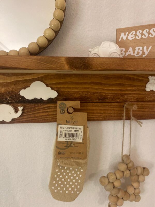 Bistyle Organic 2'li Palmiyeli Kaymaz Çorap - Image 4