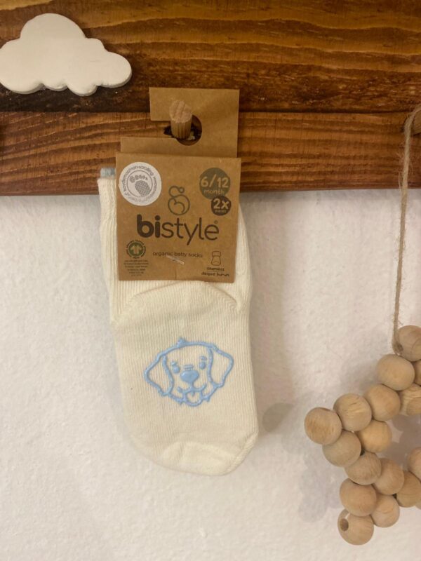 Bistyle Organic 2'li Köpekli Kaymaz Çorap - Image 2