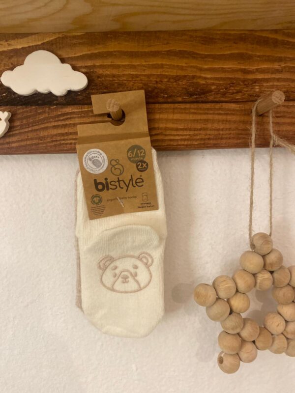 Bistyle Organic 2'li Ayıcıklı Kaymaz Çorap - Image 2