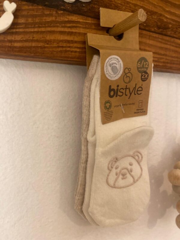 Bistyle Organic 2'li Ayıcıklı Kaymaz Çorap - Image 6