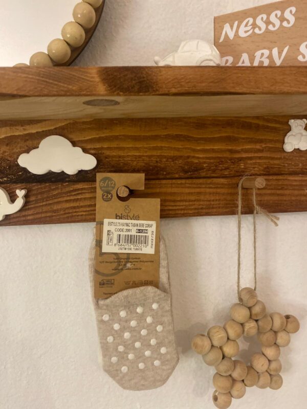 Bistyle Organic 2'li Ayıcıklı Kaymaz Çorap - Image 4