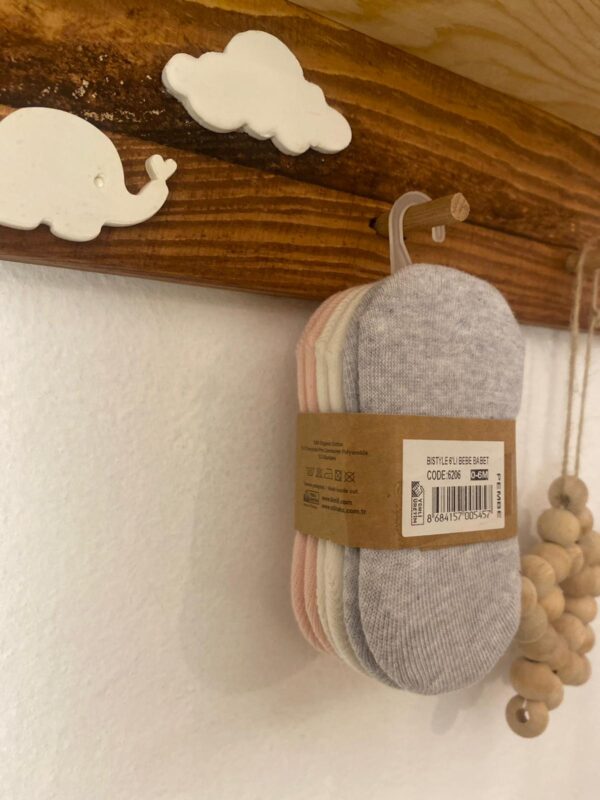 Bistyle Organic 3'lü Babet Çorap Pembe - Image 3