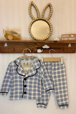 Mini Love Kareli Biyeli Pijama Takımı